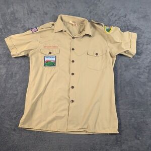 Vintage Made in USA Boy Scouts Of America Official Shirt short sleeve Mens Large